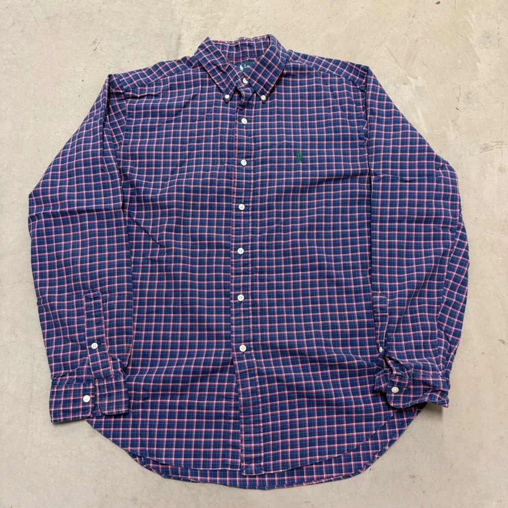 1990s vintage polo ralph lauren button up plaid‎ shirt